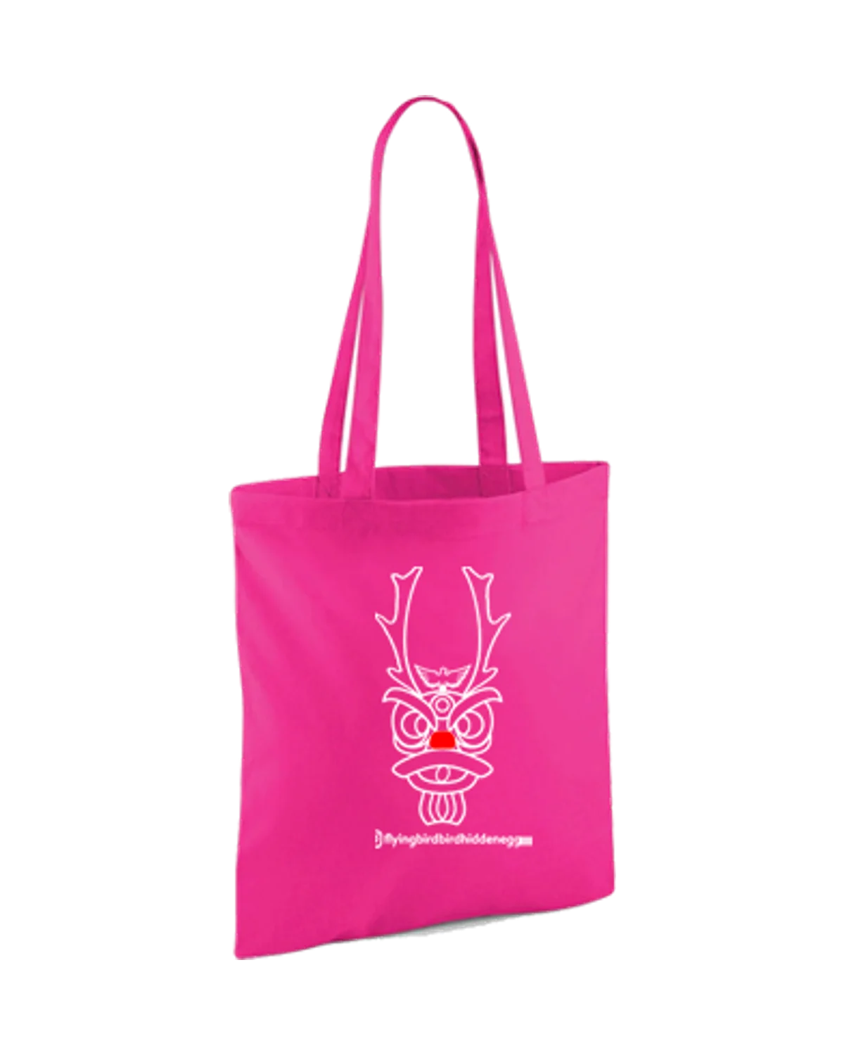 Festive Lion Tote in Hot Pink