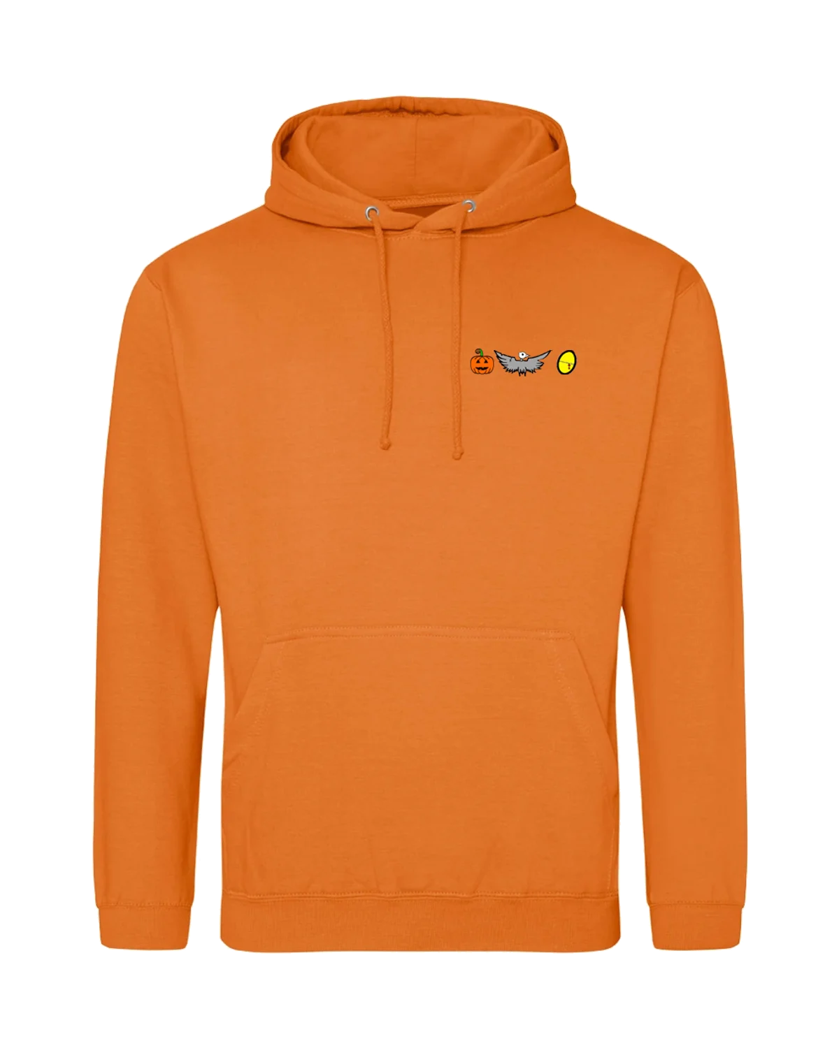 Skeleton Bird Bird Broken Egg Hoodie in Orange